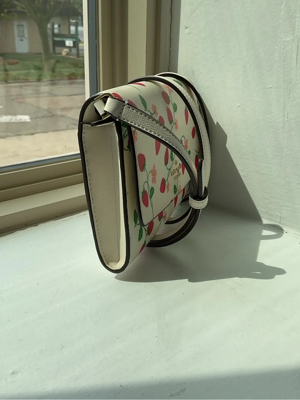 kate spade Cream Crossbody with Strawberry Print